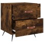 vidaXL Comodino Rovere Fumo 40x35x47,5 cm in Legno Multistrato