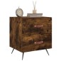vidaXL Comodino Rovere Fumo 40x35x47,5 cm in Legno Multistrato