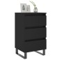 vidaXL Comodino Nero 40x35x69 cm in Legno Multistrato vidaXL Comodino Nero 40x35x69 cm in Legno Multistrato