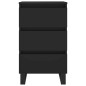vidaXL Comodino Nero 40x35x69 cm in Legno Multistrato vidaXL Comodino Nero 40x35x69 cm in Legno Multistrato