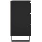 vidaXL Comodino Nero 40x35x69 cm in Legno Multistrato vidaXL Comodino Nero 40x35x69 cm in Legno Multistrato