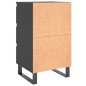 vidaXL Comodino Nero 40x35x69 cm in Legno Multistrato vidaXL Comodino Nero 40x35x69 cm in Legno Multistrato