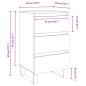 vidaXL Comodino Nero 40x35x69 cm in Legno Multistrato vidaXL Comodino Nero 40x35x69 cm in Legno Multistrato