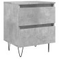vidaXL Comodino Grigio Cemento 40x35x50 cm in Legno Multistrato