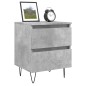 vidaXL Comodino Grigio Cemento 40x35x50 cm in Legno Multistrato