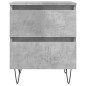 vidaXL Comodino Grigio Cemento 40x35x50 cm in Legno Multistrato