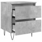 vidaXL Comodino Grigio Cemento 40x35x50 cm in Legno Multistrato