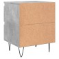 vidaXL Comodino Grigio Cemento 40x35x50 cm in Legno Multistrato