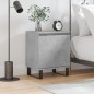 vidaXL Comodino Grigio Cemento 40x30x50 cm in Legno Multistrato