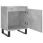 vidaXL Comodino Grigio Cemento 40x30x50 cm in Legno Multistrato