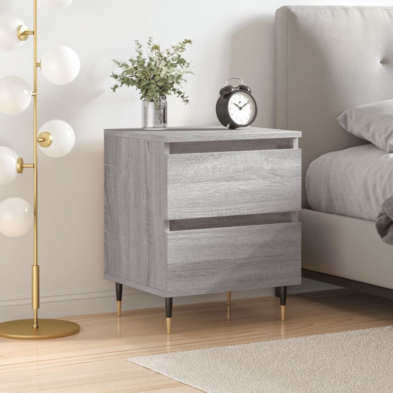 vidaXL Comodino Grigio Sonoma 40x35x50 cm in Legno Multistrato vidaXL Comodino Grigio Sonoma 40x35x50 cm in Legno Multistrato