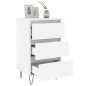 vidaXL Comodino Bianco 40x35x69 cm in Legno Multistrato vidaXL Comodino Bianco 40x35x69 cm in Legno Multistrato