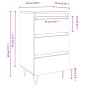 vidaXL Comodino Bianco 40x35x69 cm in Legno Multistrato vidaXL Comodino Bianco 40x35x69 cm in Legno Multistrato