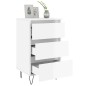 vidaXL Comodini 2 pz Bianco Lucido 40x35x69 cm in Legno Multistrato vidaXL Comodini 2 pz Bianco Lucido 40x35x69 cm in Legno Multistrato