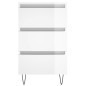 vidaXL Comodini 2 pz Bianco Lucido 40x35x69 cm in Legno Multistrato vidaXL Comodini 2 pz Bianco Lucido 40x35x69 cm in Legno Multistrato