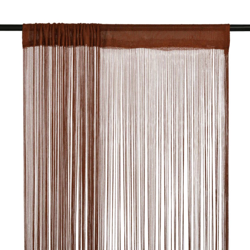 2 Pz Tende a Fili 100x250 cm Marroni 2 Pz Tende a Fili 100x250 cm Marroni