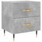vidaXL Comodino Grigio Cemento 40x35x47,5 cm in Legno Multistrato