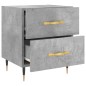 vidaXL Comodino Grigio Cemento 40x35x47,5 cm in Legno Multistrato