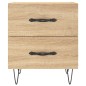 vidaXL Comodino Rovere Sonoma 40x35x47,5 cm in Legno Multistrato