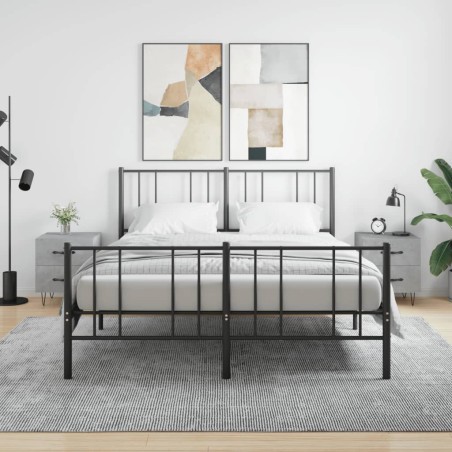 vidaXL Comodini 2 pz Grigio Cemento 40x35x47,5 cm in Legno Multistrato