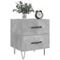 vidaXL Comodini 2 pz Grigio Cemento 40x35x47,5 cm in Legno Multistrato