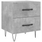 vidaXL Comodini 2 pz Grigio Cemento 40x35x47,5 cm in Legno Multistrato
