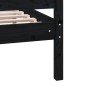 vidaXL Giroletto Nero in Legno Massello 90x200 cm vidaXL Giroletto Nero in Legno Massello 90x200 cm