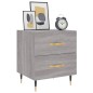 vidaXL Comodino Grigio Sonoma 40x35x47,5 cm in Legno Multistrato