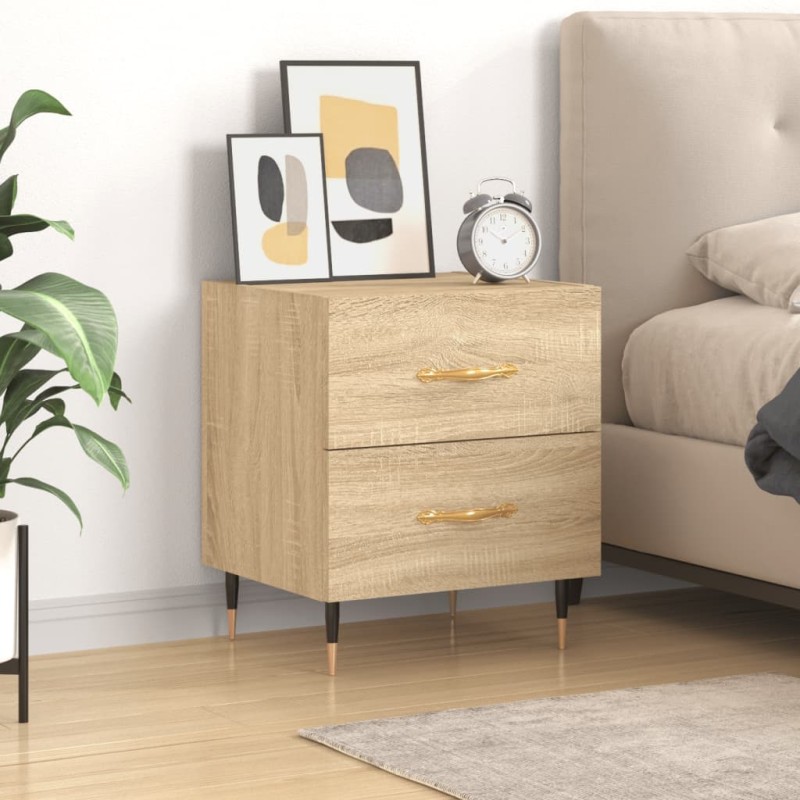 vidaXL Comodino Rovere Sonoma 40x35x47,5 cm in Legno Multistrato