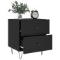 vidaXL Comodino Nero 40x35x47,5 cm in Legno Multistrato