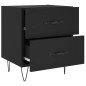 vidaXL Comodino Nero 40x35x47,5 cm in Legno Multistrato