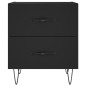 vidaXL Comodino Nero 40x35x47,5 cm in Legno Multistrato