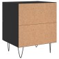 vidaXL Comodino Nero 40x35x47,5 cm in Legno Multistrato