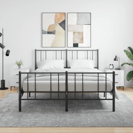 vidaXL Comodini 2 pz Bianco Lucido 40x35x47,5 cm in Legno Multistrato