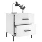 vidaXL Comodini 2 pz Bianco Lucido 40x35x47,5 cm in Legno Multistrato