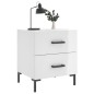 vidaXL Comodini 2 pz Bianco Lucido 40x35x47,5 cm in Legno Multistrato