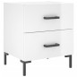 vidaXL Comodini 2 pz Bianco Lucido 40x35x47,5 cm in Legno Multistrato