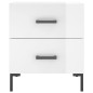 vidaXL Comodini 2 pz Bianco Lucido 40x35x47,5 cm in Legno Multistrato