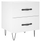 vidaXL Comodino Bianco 40x35x47,5 cm in Legno Multistrato