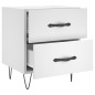 vidaXL Comodino Bianco 40x35x47,5 cm in Legno Multistrato