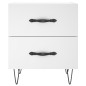 vidaXL Comodino Bianco 40x35x47,5 cm in Legno Multistrato