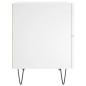 vidaXL Comodino Bianco 40x35x47,5 cm in Legno Multistrato