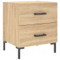 vidaXL Comodino Rovere Sonoma 40x35x47,5 cm in Legno Multistrato
