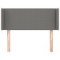 Testiera ad Orecchio Grigio Scuro 103x16x78/88 cm in Tessuto