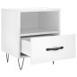vidaXL Comodino Bianco Lucido 40x35x47,5 cm in Legno Multistrato