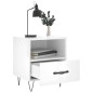 vidaXL Comodino Bianco Lucido 40x35x47,5 cm in Legno Multistrato
