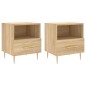 vidaXL Comodini 2 pz Rovere Sonoma 40x35x47,5 cm in Legno Multistrato