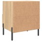 vidaXL Comodino Rovere Sonoma 40x35x47,5 cm in Legno Multistrato