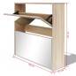 Scarpiera con 2 Ripiani e Specchio Colore Rovere 63x17x67 cm Scarpiera con 2 Ripiani e Specchio Colore Rovere 63x17x67 cm