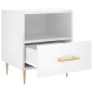 vidaXL Comodino Bianco Lucido 40x35x47,5 cm in Legno Multistrato